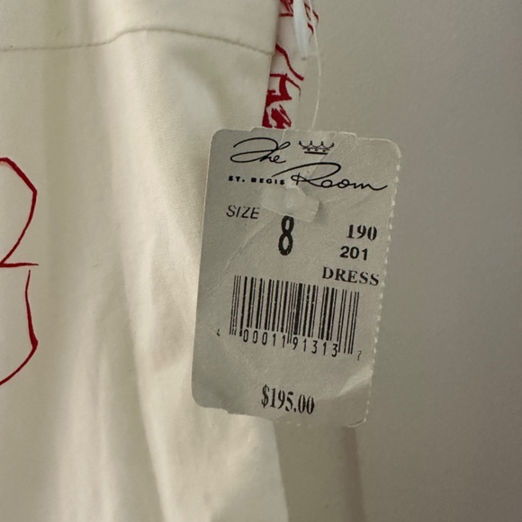 Tara Jarmon white sleeveless dress with red abstract flowers - Picture 4 of 4